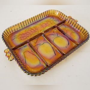 Vintage Indiana Marigold Carnival Glass Plate